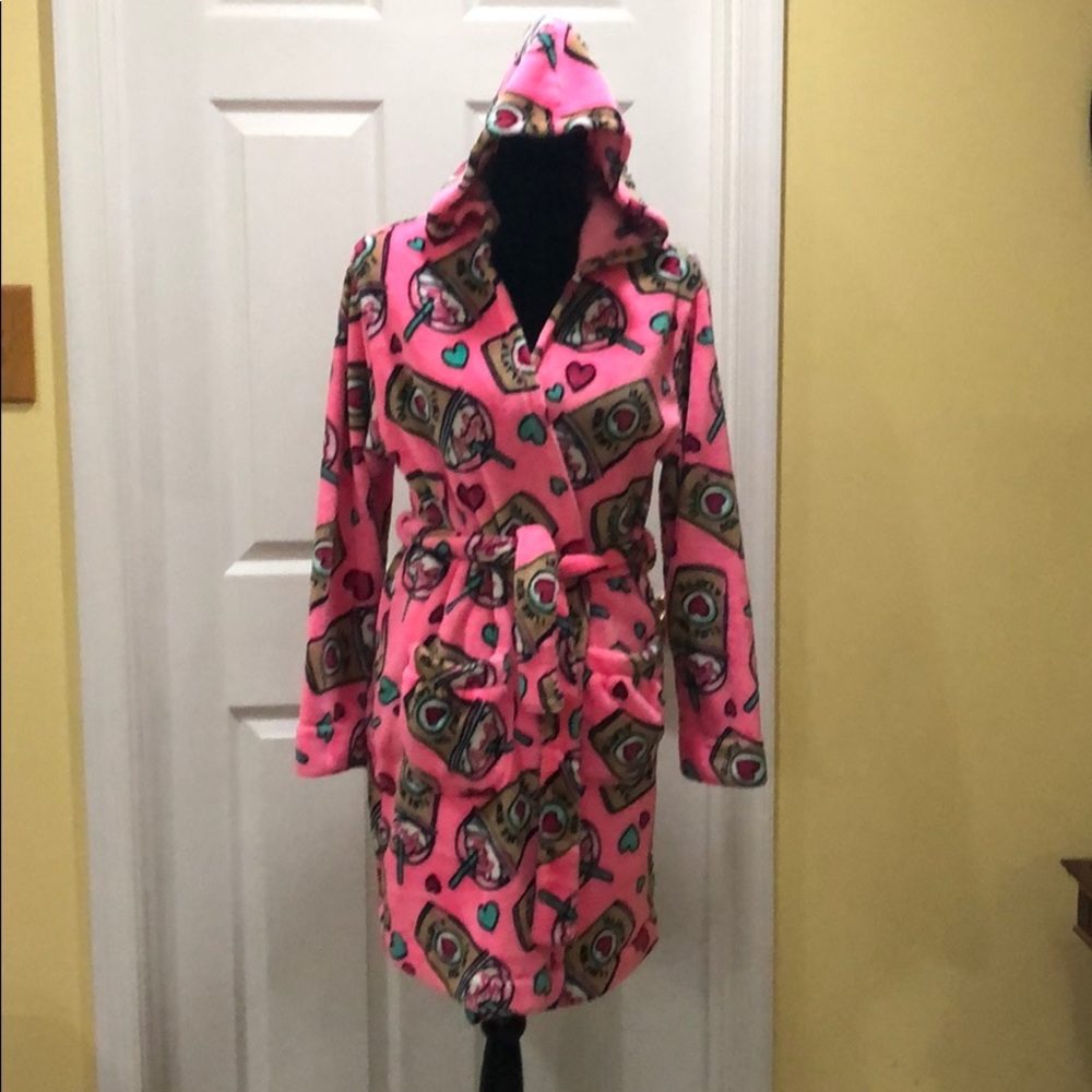 Justice “I Like You A Latte!” Hooded Robe